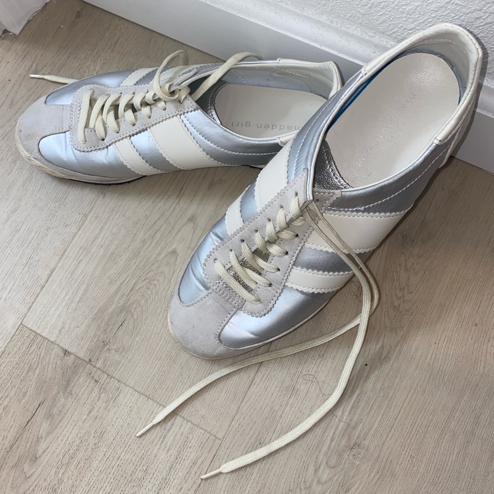 Madden Girl Silver and White Women's Shoes